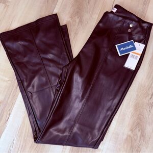 Chocolate Plum Faux Leather Pants size 5